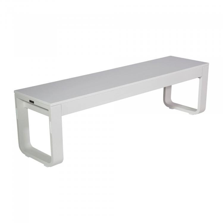 Maramo Bank Flow Bench, Aluminium - Melamin, weiß