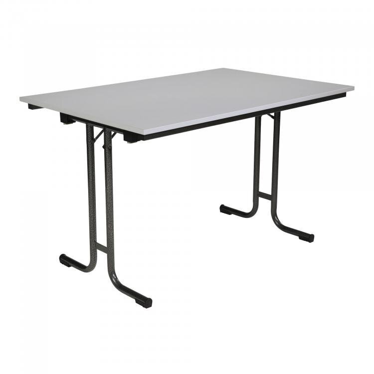 Maramo Klapptisch T-Table, Hammerschlag - Hellgrau