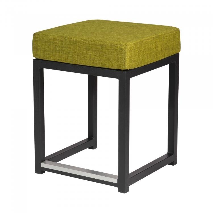 Maramo Barhocker Kubo Cube, Stahl - Linnen Look, Lime