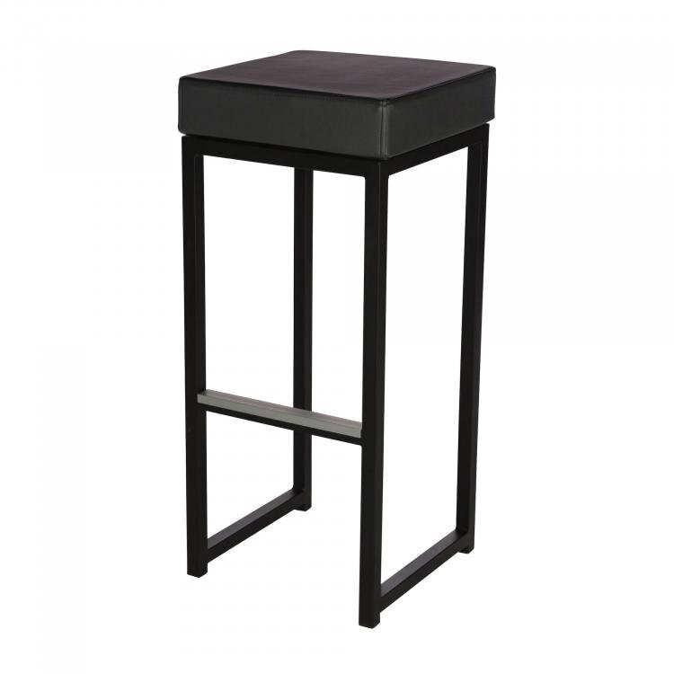 Maramo Barhocker Kubo Bar, Stahl-schwarz - Kunstleder, schwarz