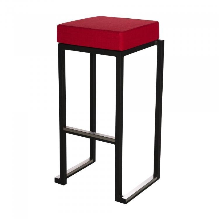 schwarz - Linnen Look, Rot