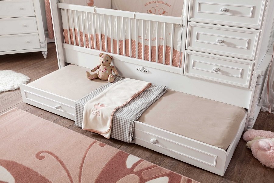 Marisil Romantic Mitwachsendes Babybett 80 x 180 cm