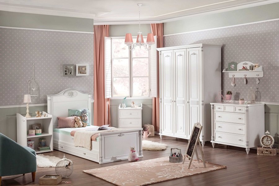 Marisil Romantic Mitwachsendes Babybett 80 x 180 cm