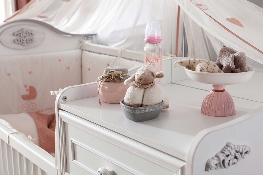 Marisil Romantic Mitwachsendes Babybett 80 x 180 cm