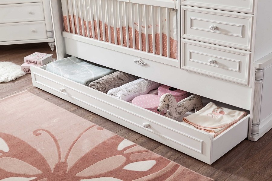 Marisil Romantic Mitwachsendes Babybett 80 x 180 cm