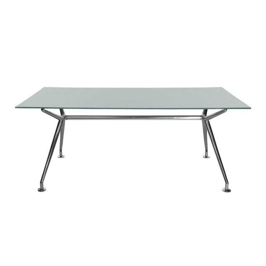 Wagner W-Table Konferenztisch Rechteckig - Glas Satiniert / Classic