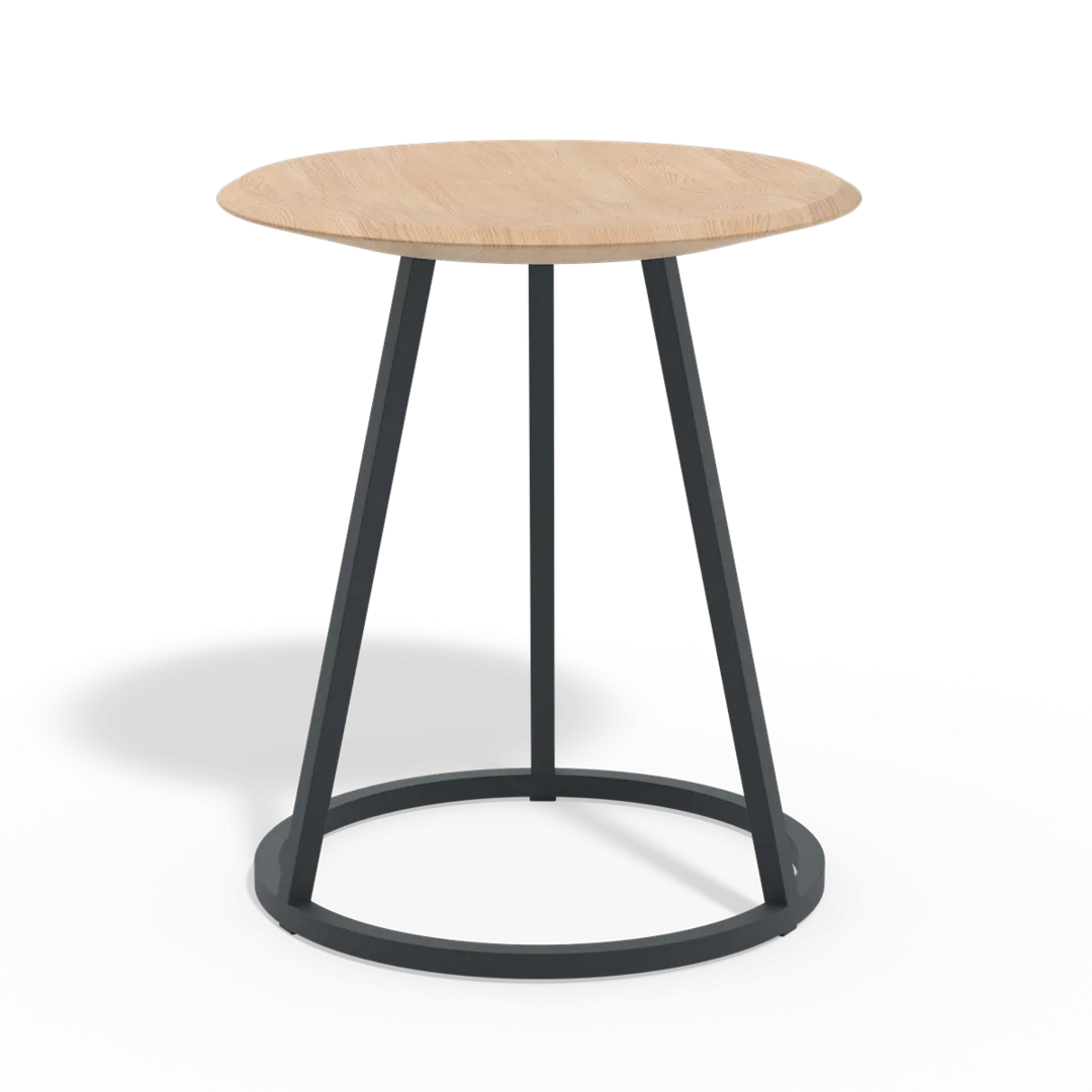 Harto Stool Gustave: Natural Oak-Slate Grey
