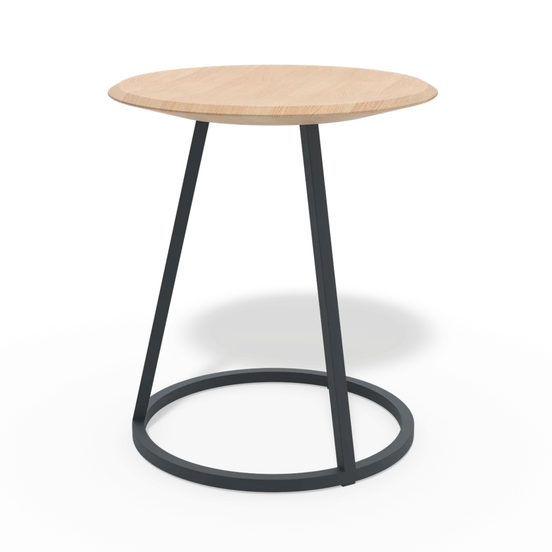 Harto Stool Gustave: Natural Oak-Slate Grey