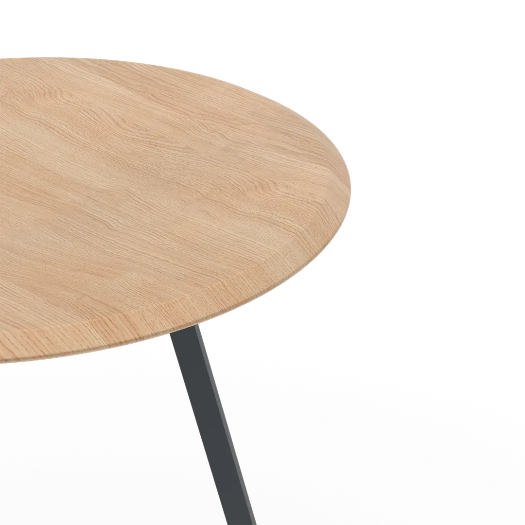 Harto Stool Gustave: Natural Oak-Slate Grey
