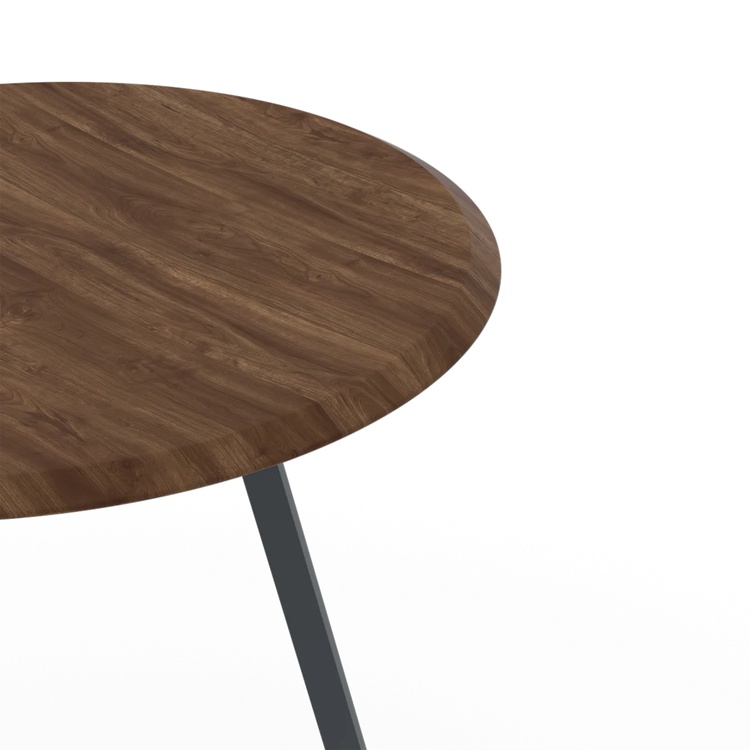 Harto Stool Gustave: Natural Walnut-Slate Grey