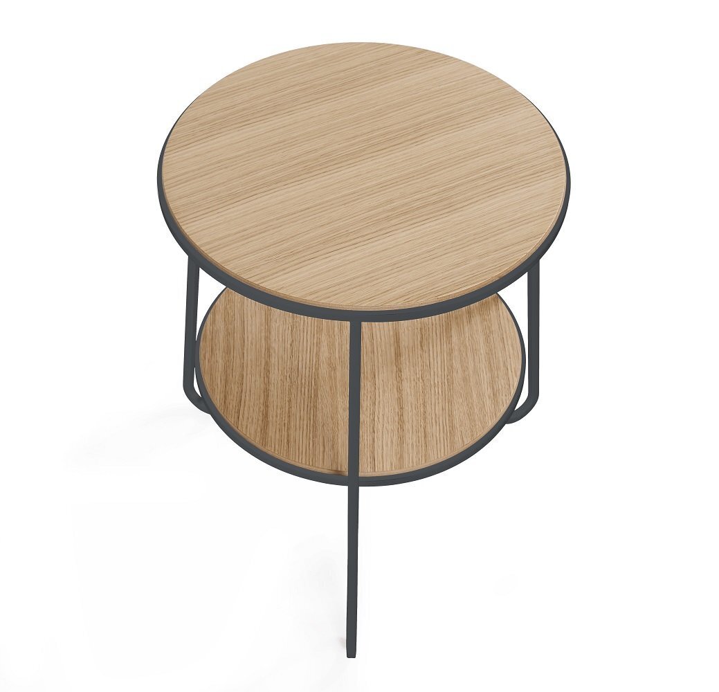 Harto Side Table Anatole: Natural Oak / Matt Grey
