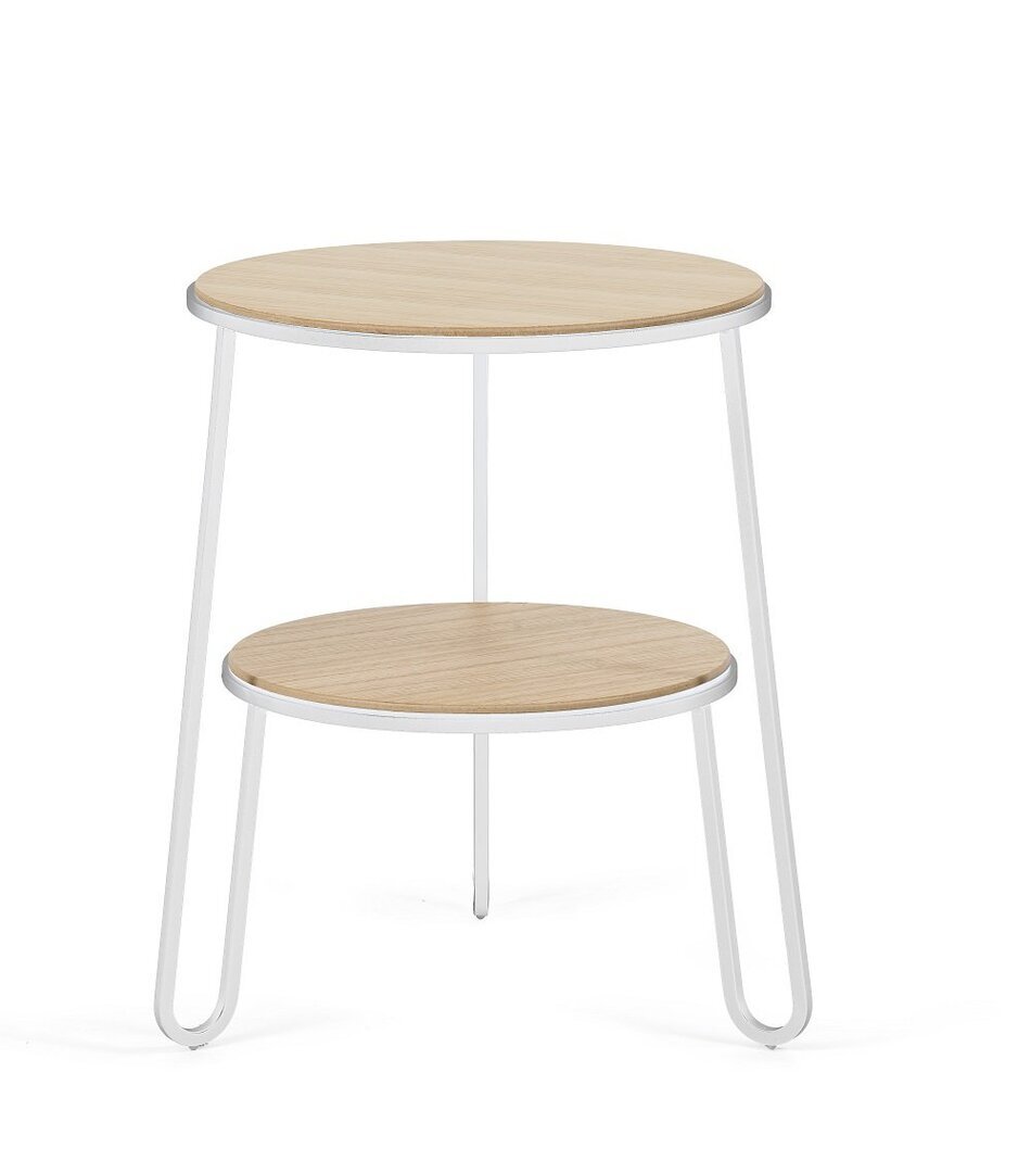 Harto Side Table Anatole: Natural Oak / White