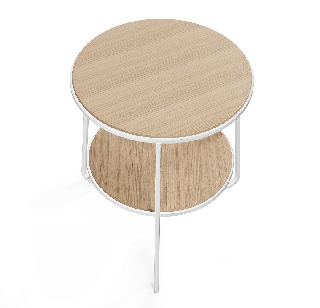 Harto Side Table Anatole: Natural Oak / White