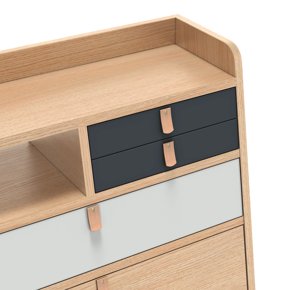 Natural Oak - Light Grey / Slate Grey