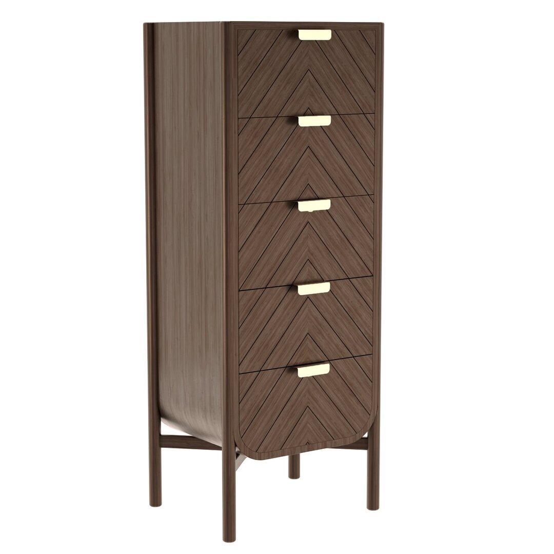 Harto Tall Chest Marius: Natural Walnut