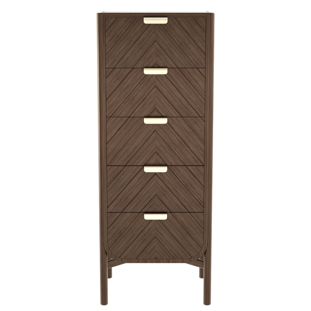 Harto Tall Chest Marius: Natural Walnut