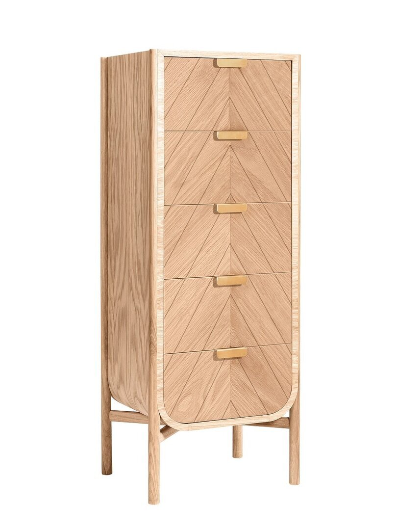 Harto Tall Chest Marius: Natural Oak