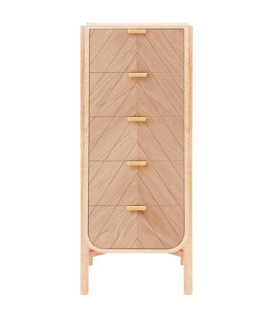 Harto Tall Chest Marius: Natural Oak