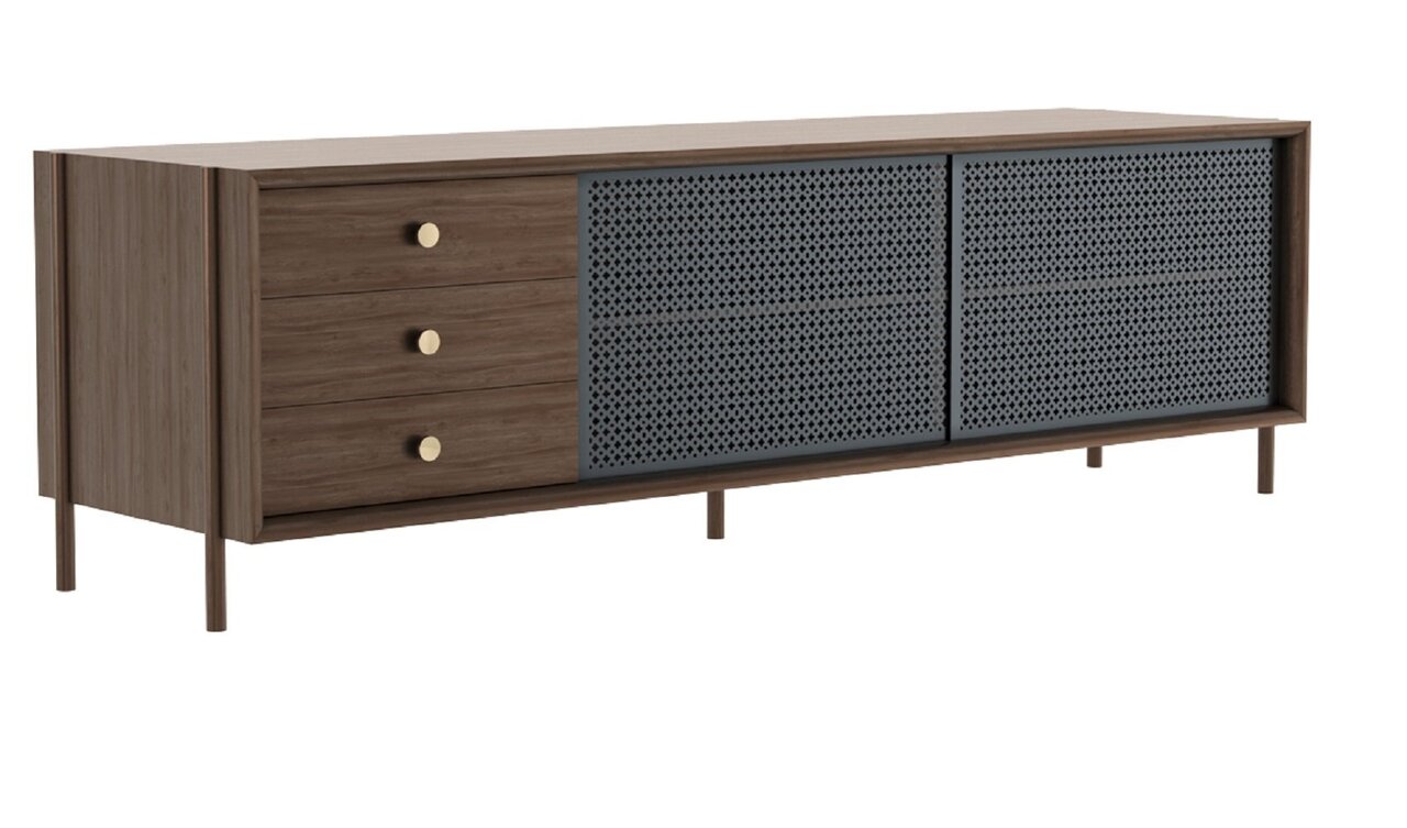 Harto Sideboard Gabin 162 cm: Natural Walnut / Slate Grey