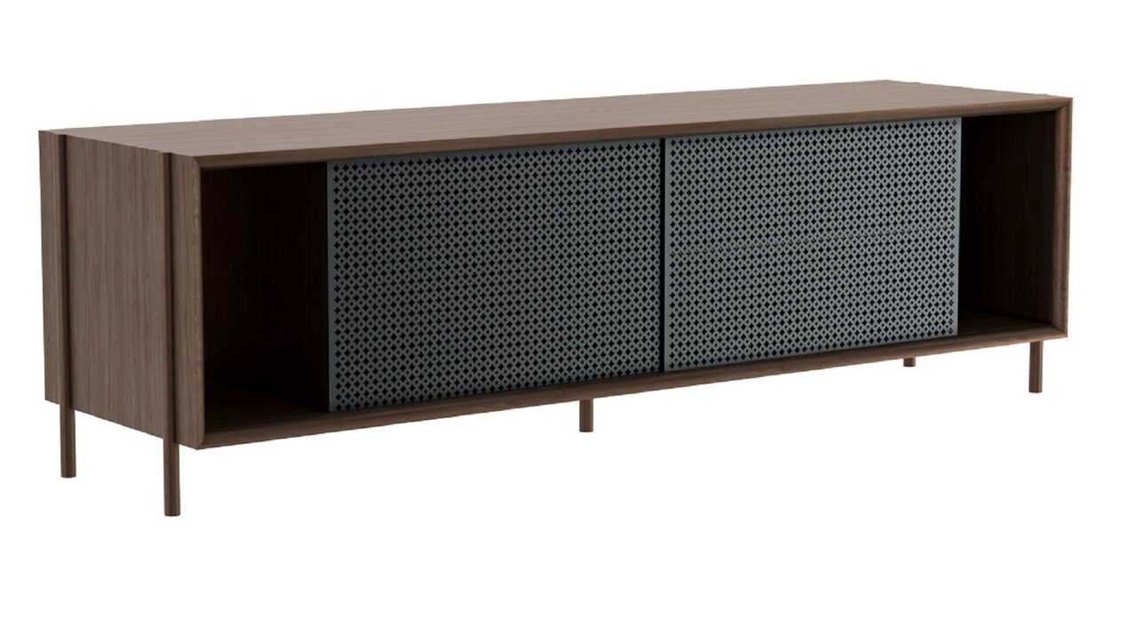 Harto Sideboard Gabin 162 cm Without Drawer: Natural Walnut / Slate Grey