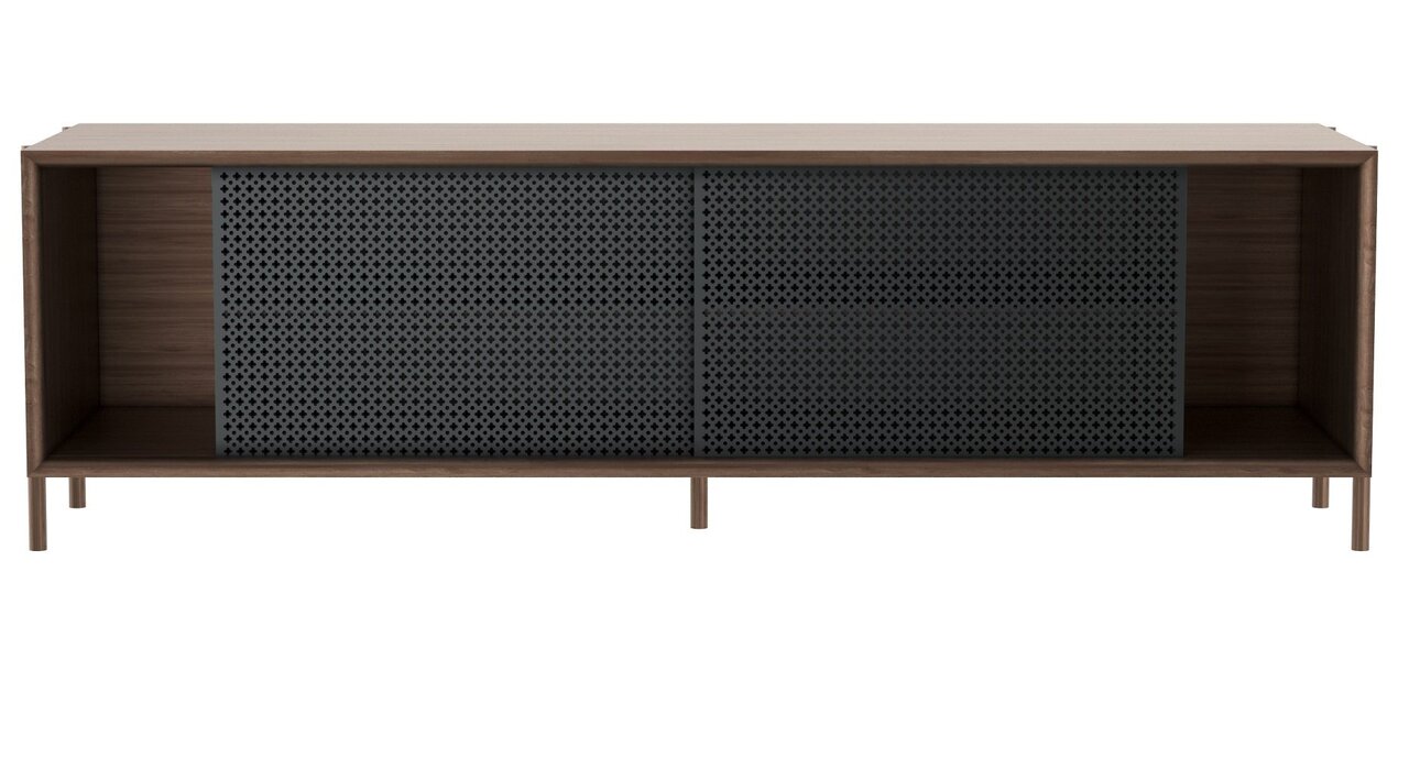 Harto Sideboard Gabin 162 cm Without Drawer: Natural Walnut / Slate Grey