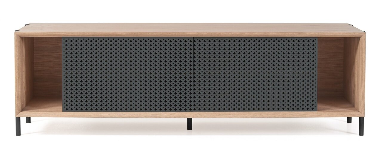 Harto Sideboard Gabin 162 cm Without Drawer: Natural Oak / Slate Grey