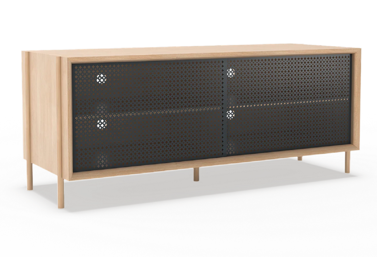 Harto Sideboard Gabin 122 cm: Natural Oak / Slate Grey