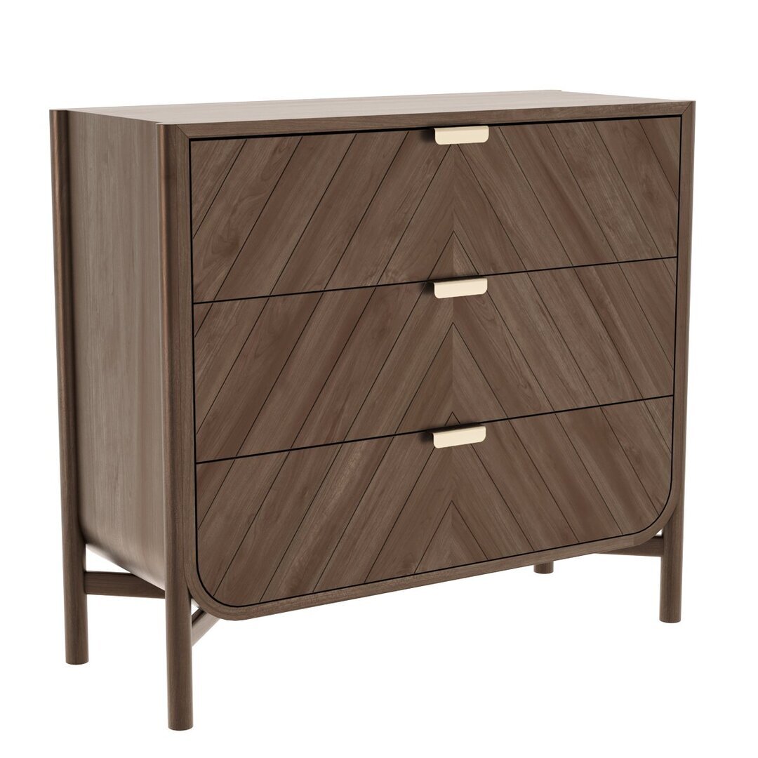 Harto Chest Of Drawers Marius: Natural Walnut