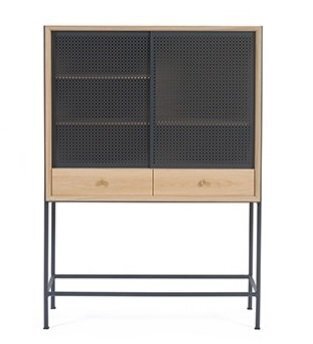 Harto Cabinet Gabin in Oak - Slategrey