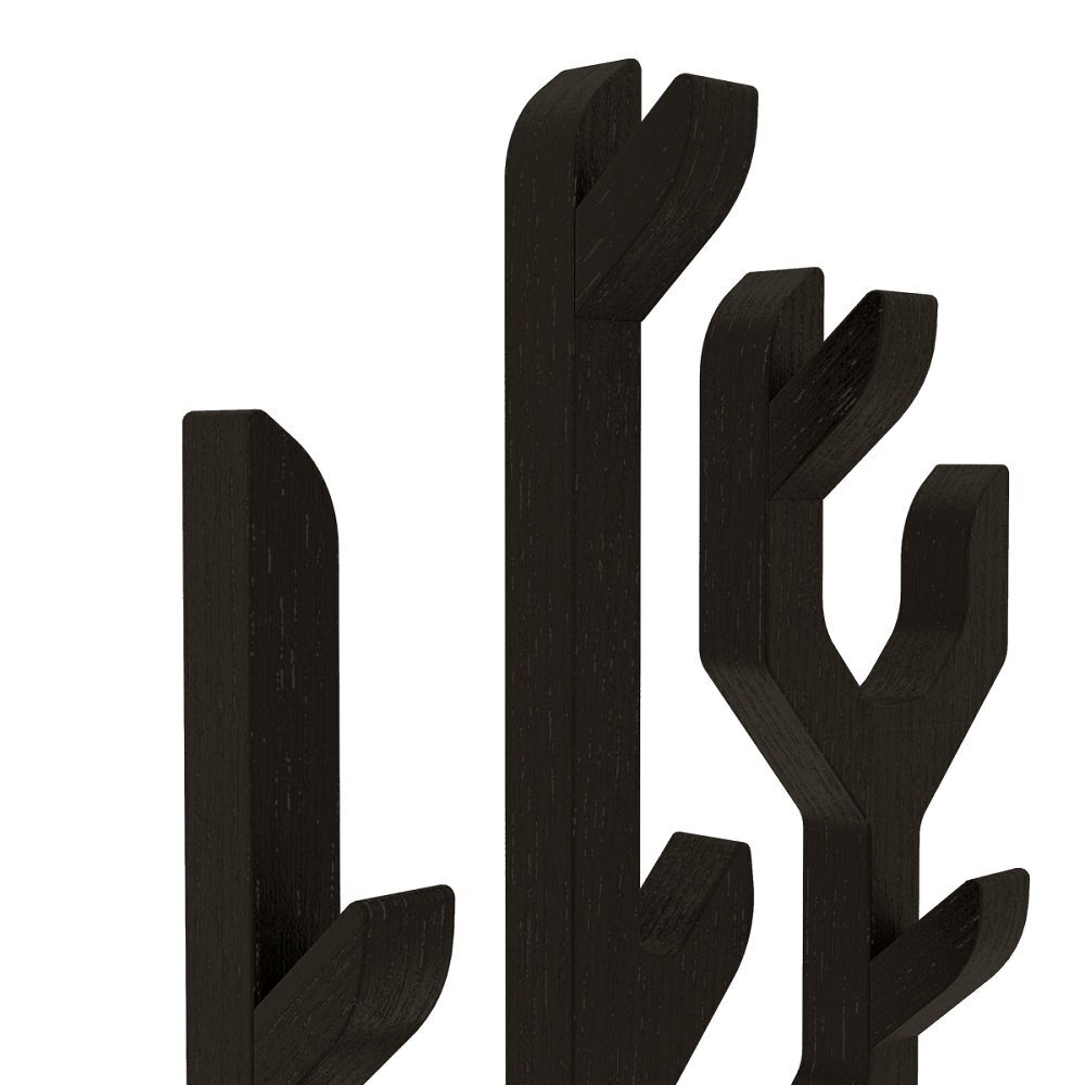 Harto Wall Coat Rack Ambroise - Wandgarderobe: Tinted Black Oak