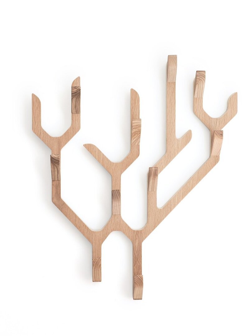 Harto Wall Coat Rack Ambroise - Wandgarderobe: Natural Oak