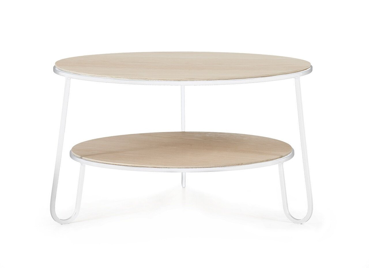 Harto Coffee Table Eugenie - Couchtisch: Shiny White Metal