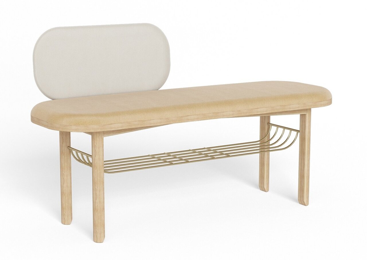 Harto Bench Eustasche - Sitzbank: Camel / Beige