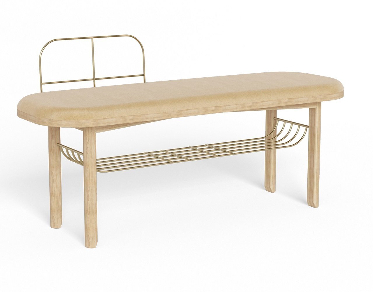 Harto Bench Eustasche - Sitzbank: Camel / Beige
