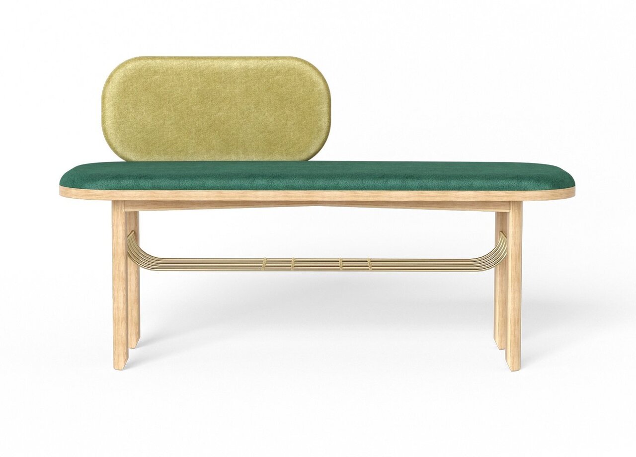 Harto Bench Eustasche - Sitzbank: Green / Mud