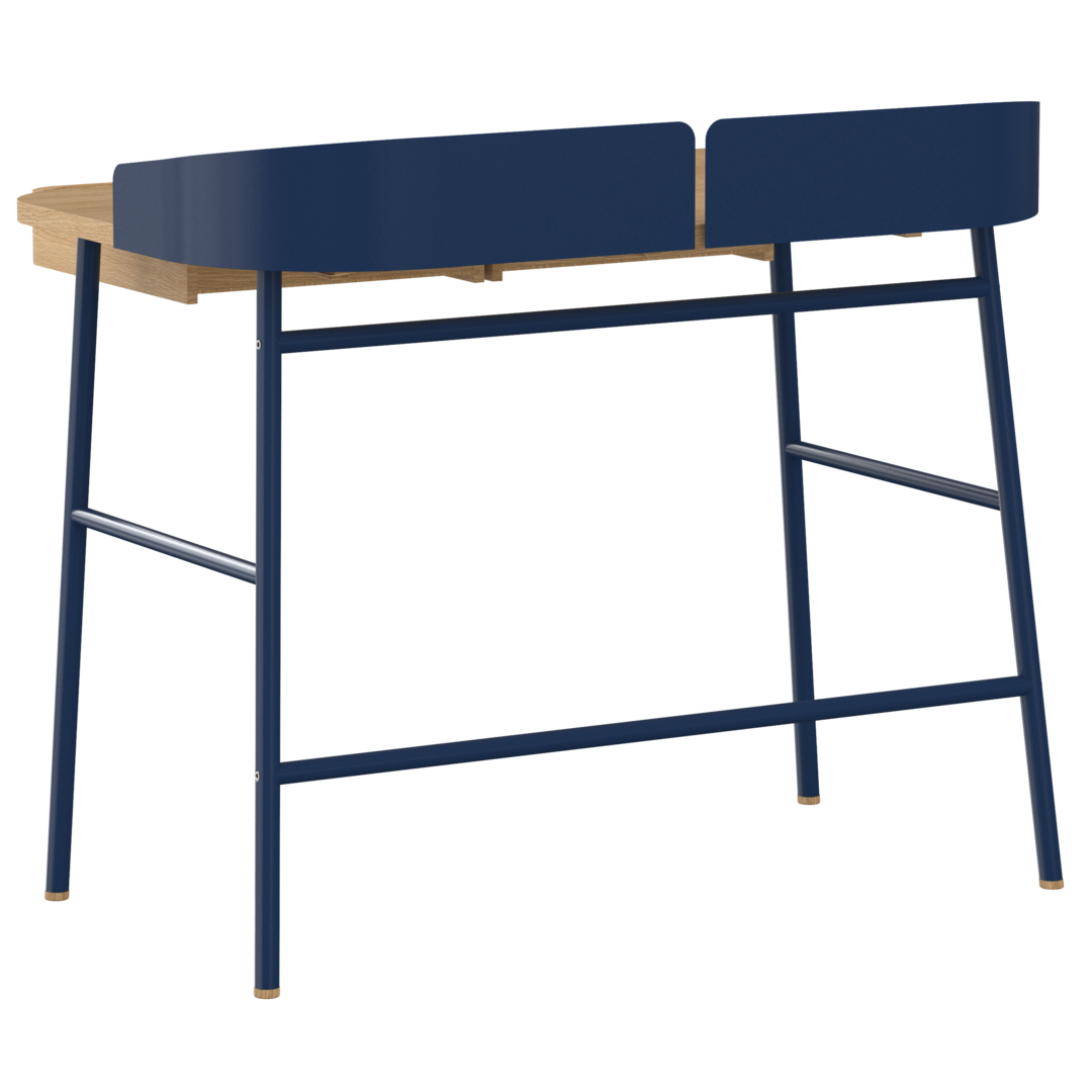 Harto Desk Victor - Schreibtisch: Natural Oak - Blue
