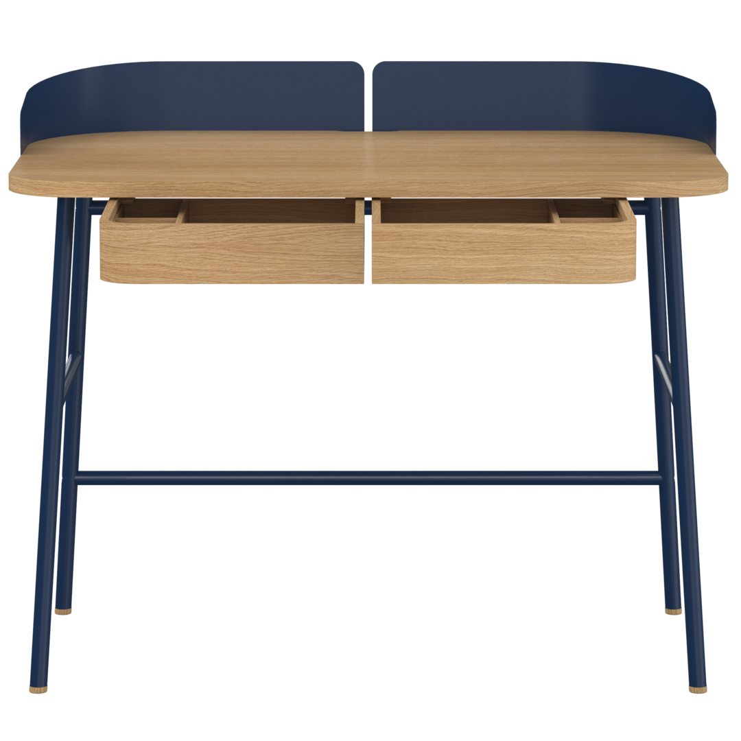 Harto Desk Victor - Schreibtisch: Natural Oak - Blue