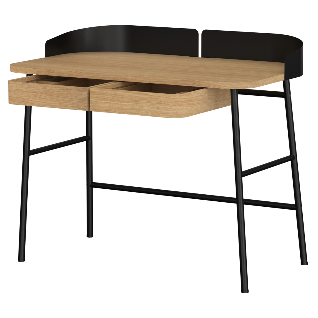 Harto Desk Victor - Schreibtisch: Natural Oak - Grey