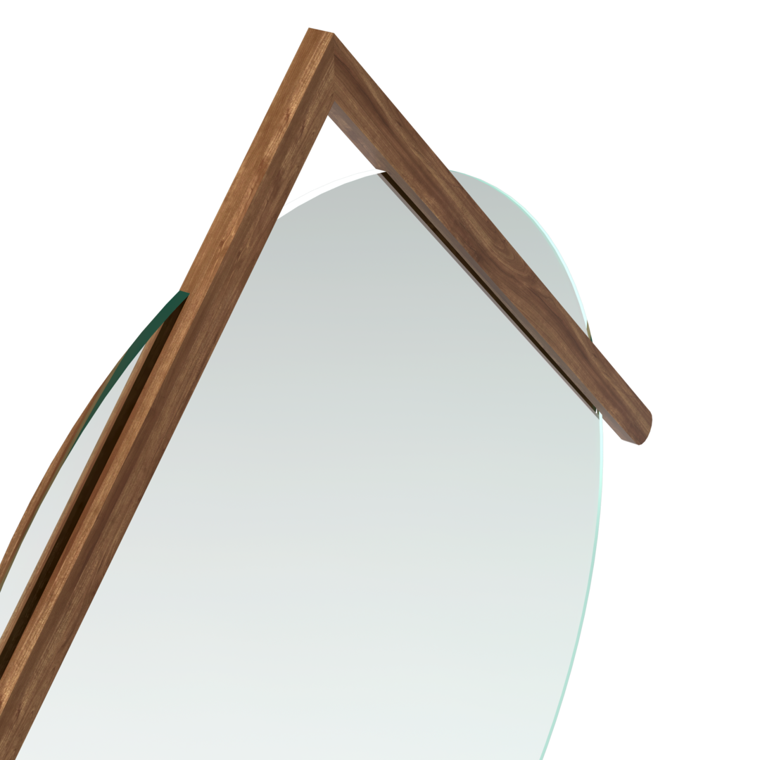 Harto Mirror Grand Lubin - Natural Walnut