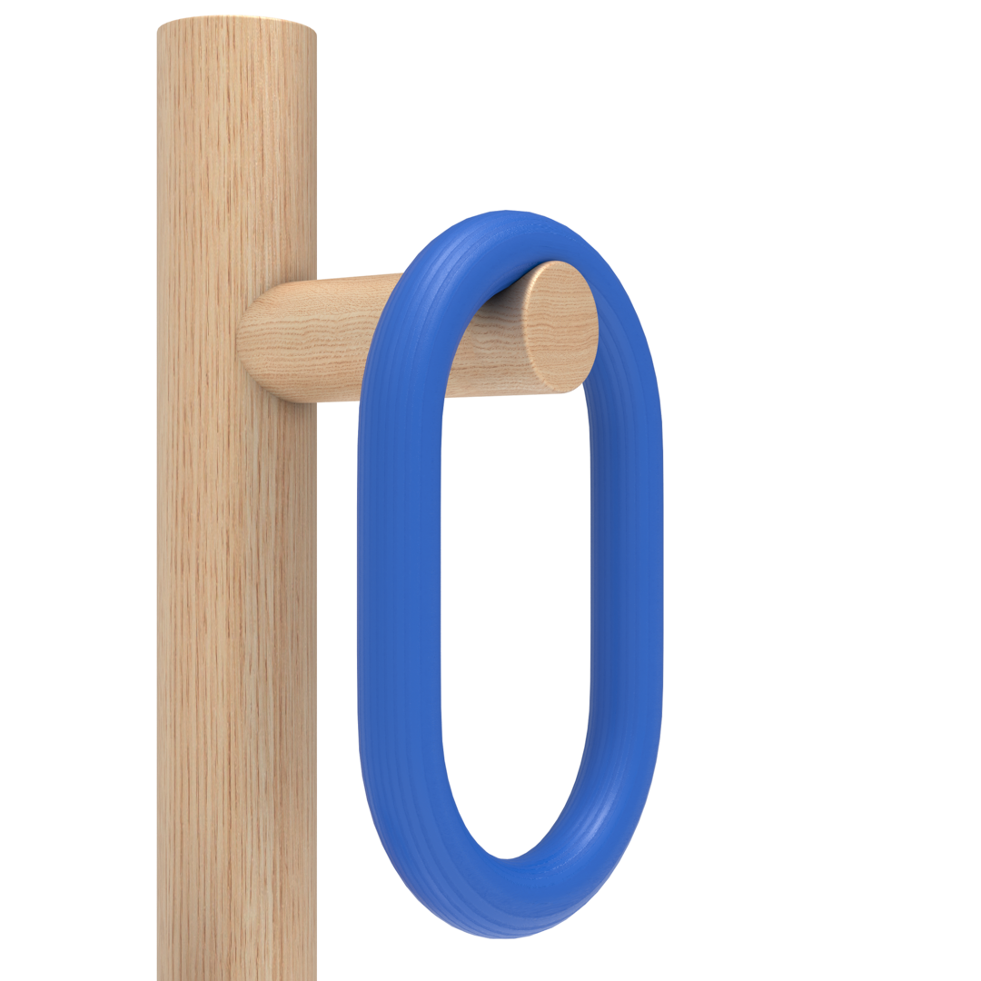 Harto Coat Rack Fernand - Garderobenständer - Natural Oak - Blue tinted oak