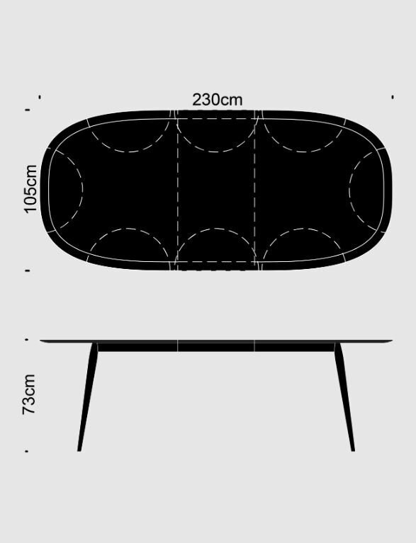 Bruunmunch PLAYdinner Table Masse 230 cm