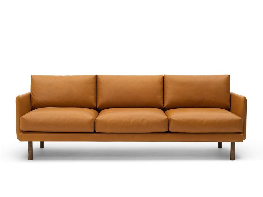Bruunmunch EMO 3 Seater in Dakar Aniline Leather - Sofa: Cognac
