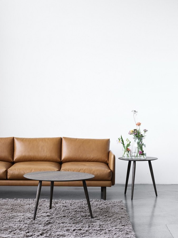 Bruunmunch EMO 3 Seater in Dakar Aniline Leather - Sofa: Cognac