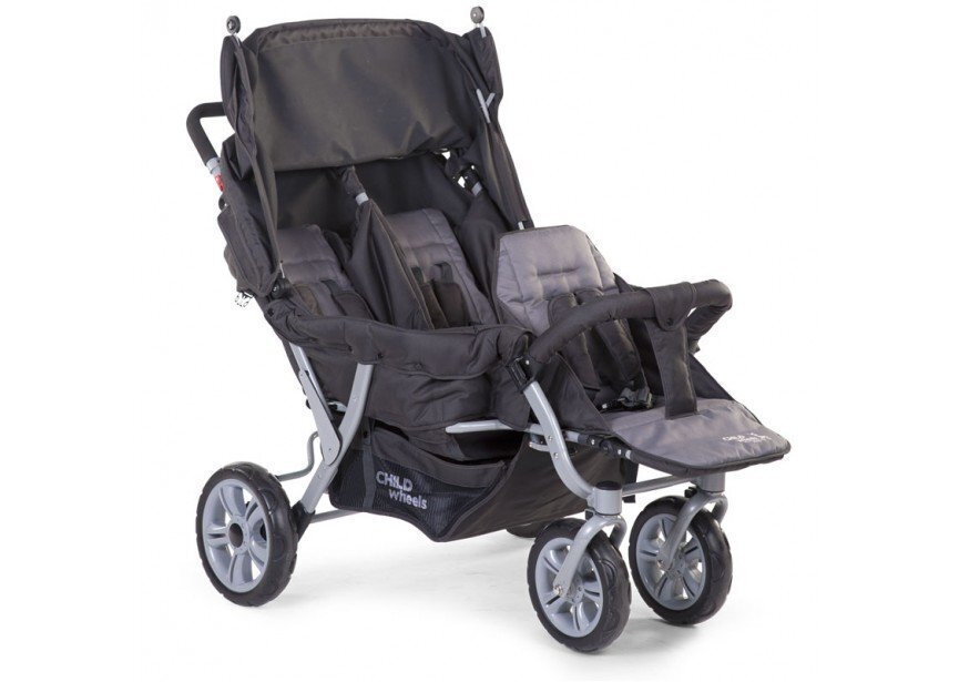 Childhome Drilling Sportwagen + Regenschutz, Sonnenschutz - anthrazit