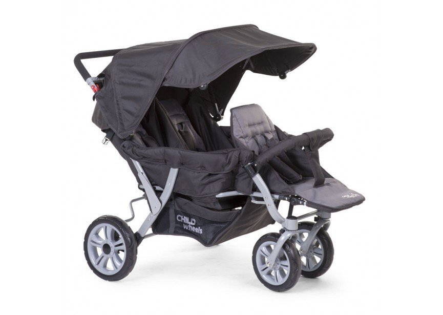 Childhome Drilling Sportwagen + Regenschutz, Sonnenschutz - anthrazit
