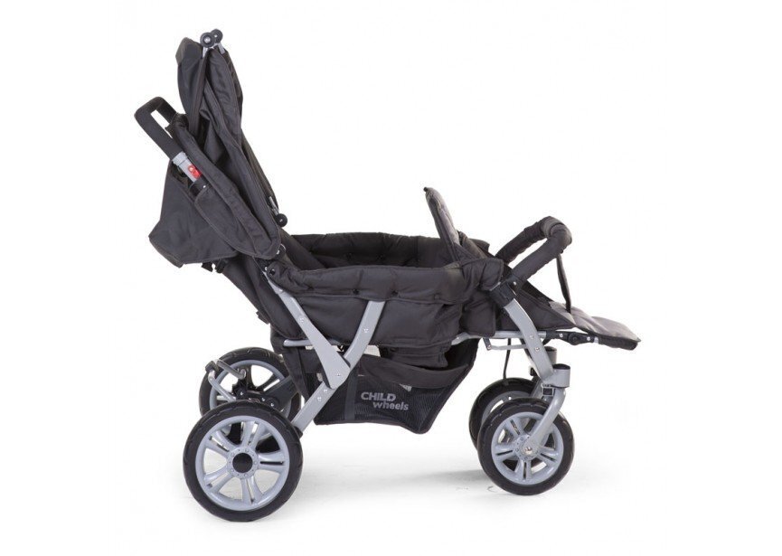 Childhome Drilling Sportwagen + Regenschutz, Sonnenschutz - anthrazit