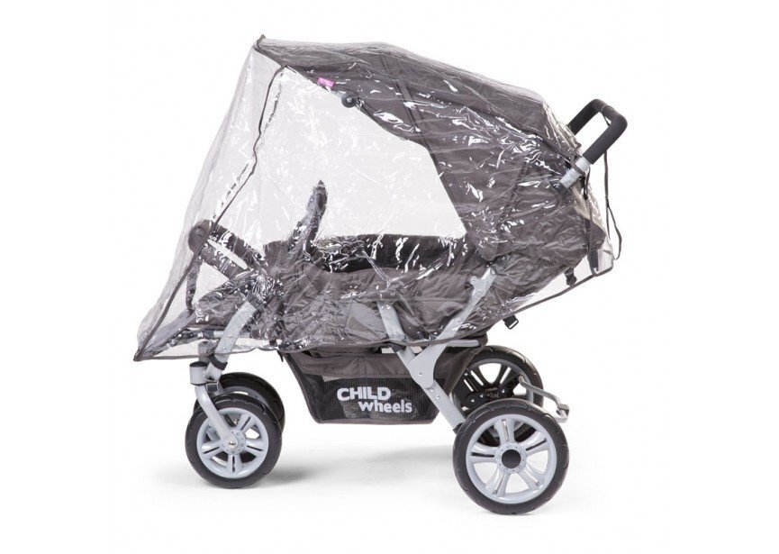 Childhome Drilling Sportwagen + Regenschutz, Sonnenschutz - anthrazit