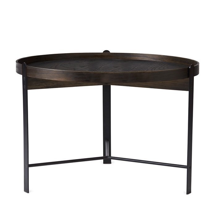 Warm Nordic Compose Coffee table, Ø70 - Smoked oak Black