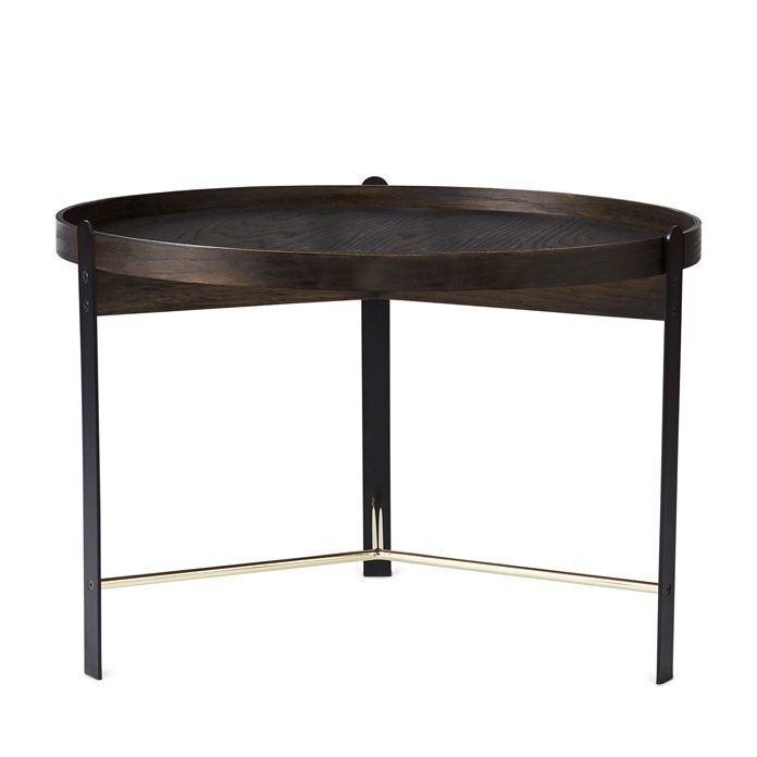 Warm Nordic Compose Coffee table, Ø70 - Smoked oak/Brass
