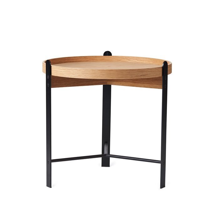 Warm Nordic Compose Coffee table, Ø50 - Oiled oak/Black